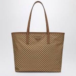 NWOT Prada Re-Nylon Tan and Brown Tote Bag